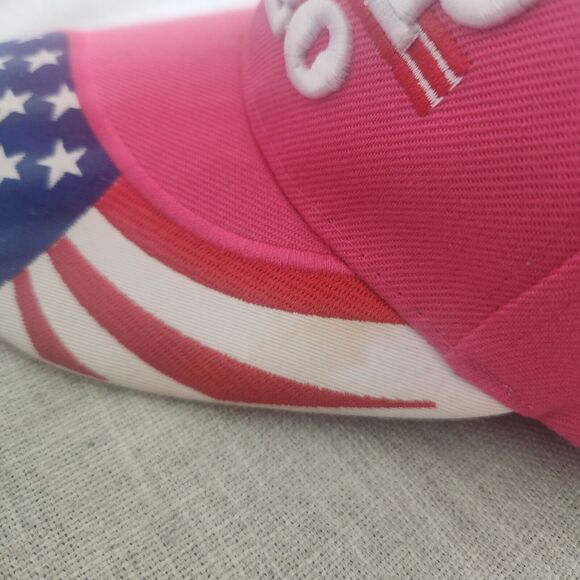 2020 Donald Trump Mega Make America Great Again Pink Hat Embroidered Cap US Flag - Picture 6 of 6